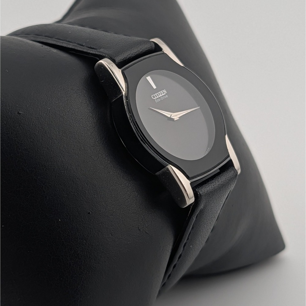 Citizen Eco Drive Stiletto G620 S030676 Black Dial Womens Watch Minimalist - Picture 6 of 10